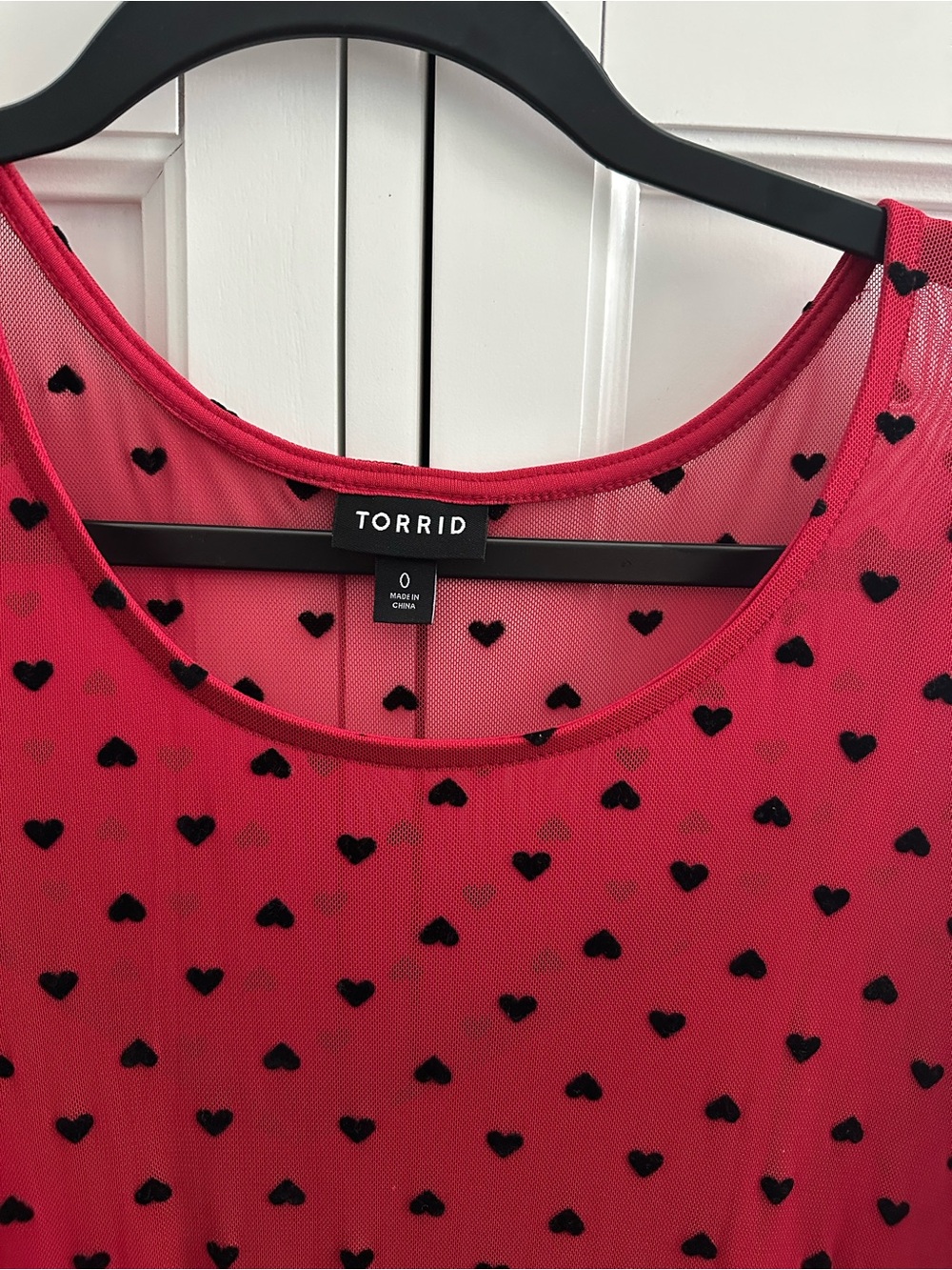 torrid Red Maxi Dress with Black Heart Print - Picture 3 of 4